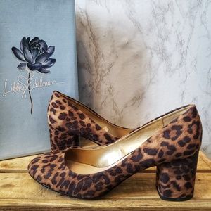 Libby & Edelman Jenna Leopard Print Block Heel